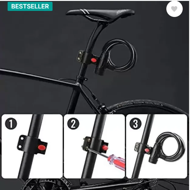 Bicycle Lock Cable with Mounting Bracket - Image 4