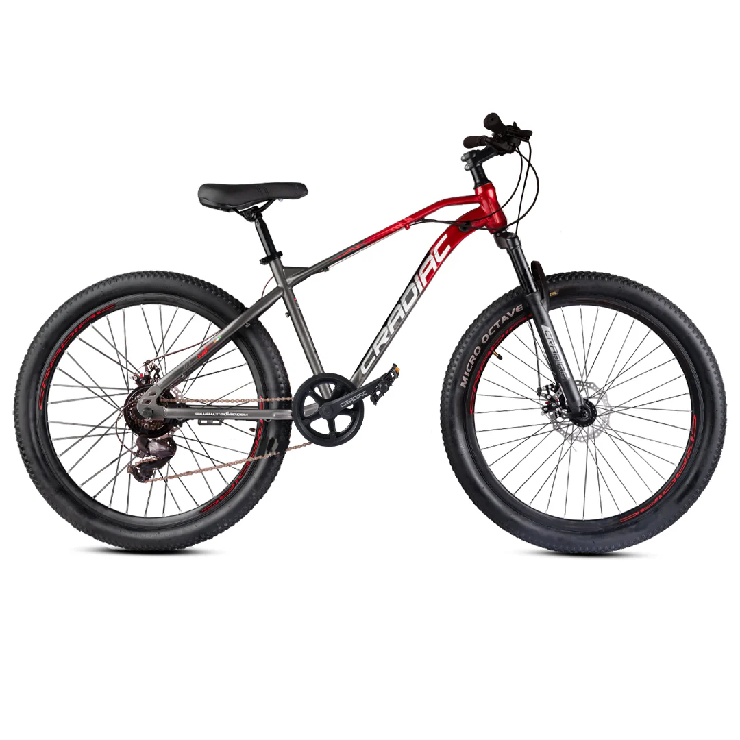 CRADIAC TOP Gun 7 Speed High Performance Steel Mountain Cycles for Men with Front Suspension & Dual Disc Brake| 26" T 7 Geared MTB Bike | Ideal for 14+ Years, Unisex, Frame Size : 17 Inch - Image 3
