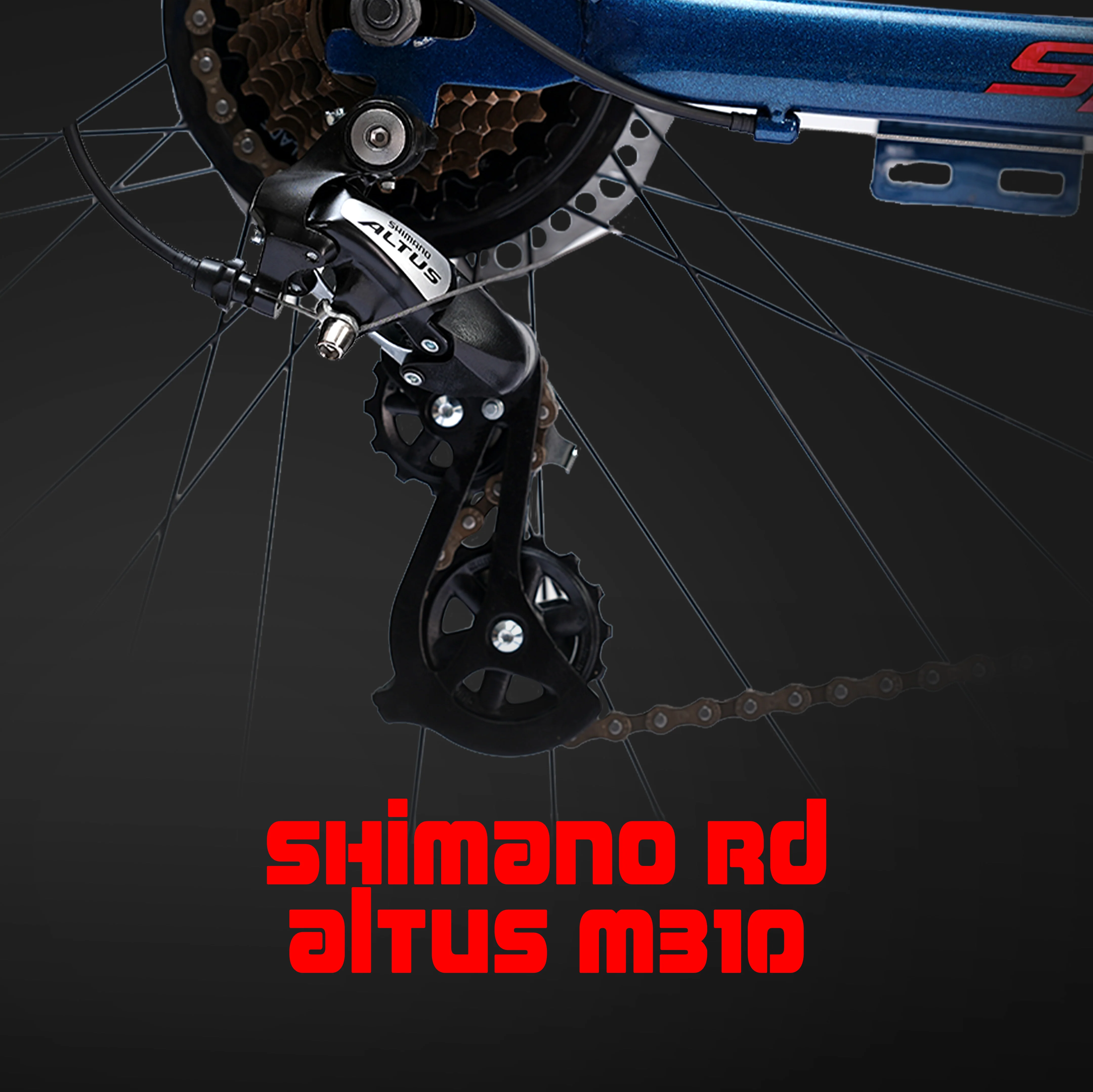 CRADIAC Spark 21 Speed | 18.5 INCH HI-TENSILE Steel Frame | 700C T Hybrid Bike | Front Suspension | Dual DISC - Image 5