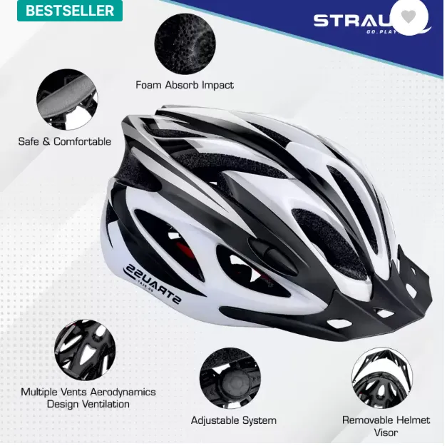 Strauss Adjustable Cycling Helmet (White) - Image 3