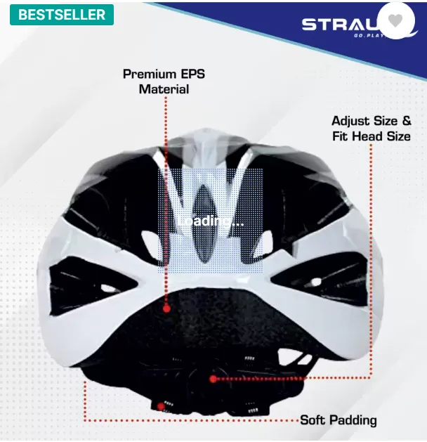 Strauss Adjustable Cycling Helmet (White) - Image 4
