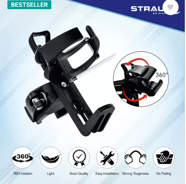 Strauss Cycle Bottle Holder | Water Bottle Holder for Cycle, (Black) Bicycle Bottle Holder - Image 4