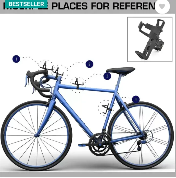 Strauss Cycle Bottle Holder | Water Bottle Holder for Cycle, (Black) Bicycle Bottle Holder - Image 5