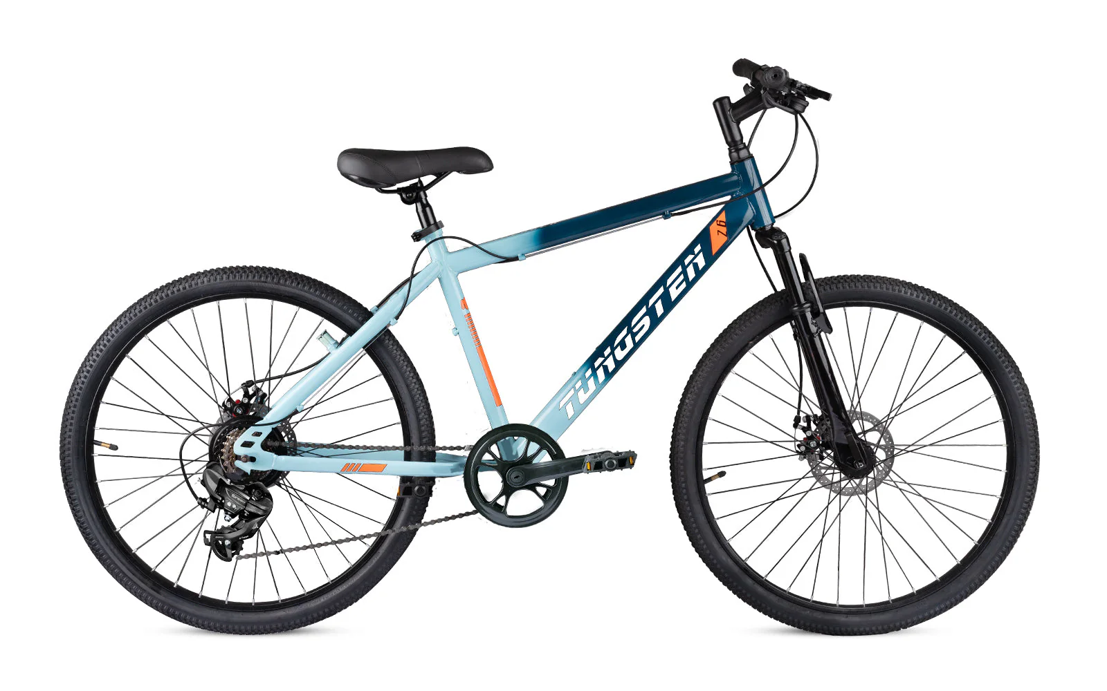 TUNGSTEN - Aviator 7 Speed | 26 INCH Mountain Bike with 7 Gears | HITENSILE Steel Frame | Dual DISC Brakes | Ideal for 12+ Years | Unisex