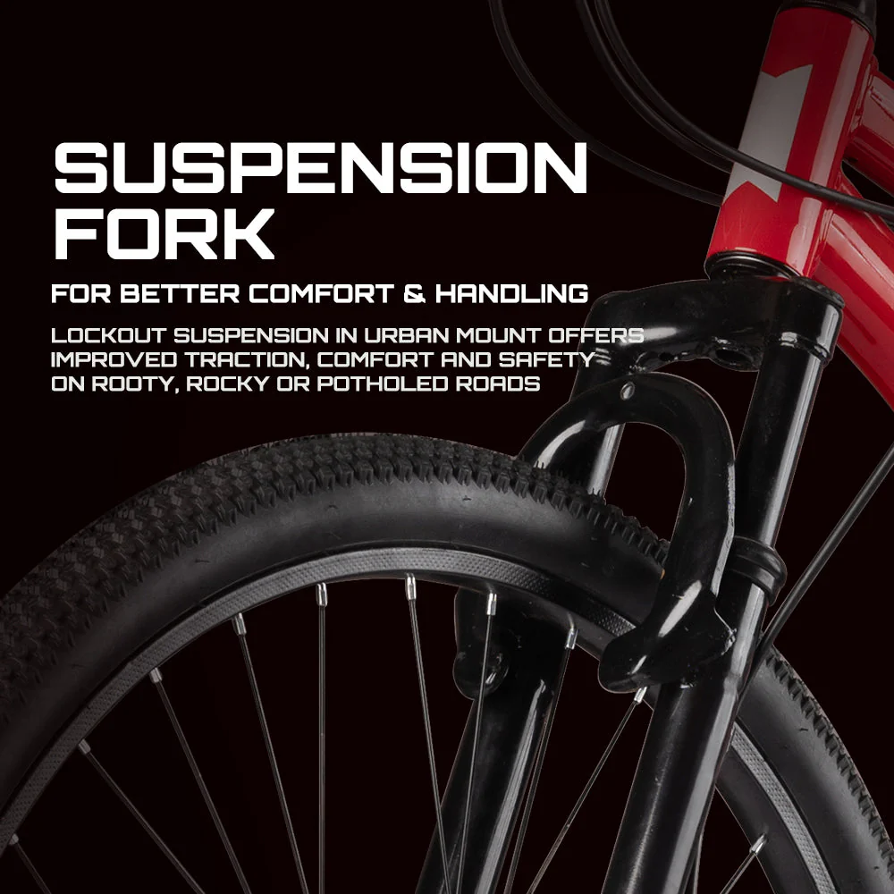 TUNGSTEN - Urban Mount 21 Speed | 21 Gears | 27.5 INCH Mountain Bike | HITENSILE Steel Frame | Dual DISC Brake | Ideal for 12+ Years | Ideal for 5.4FT to 5.8FT | Unisex - Image 6