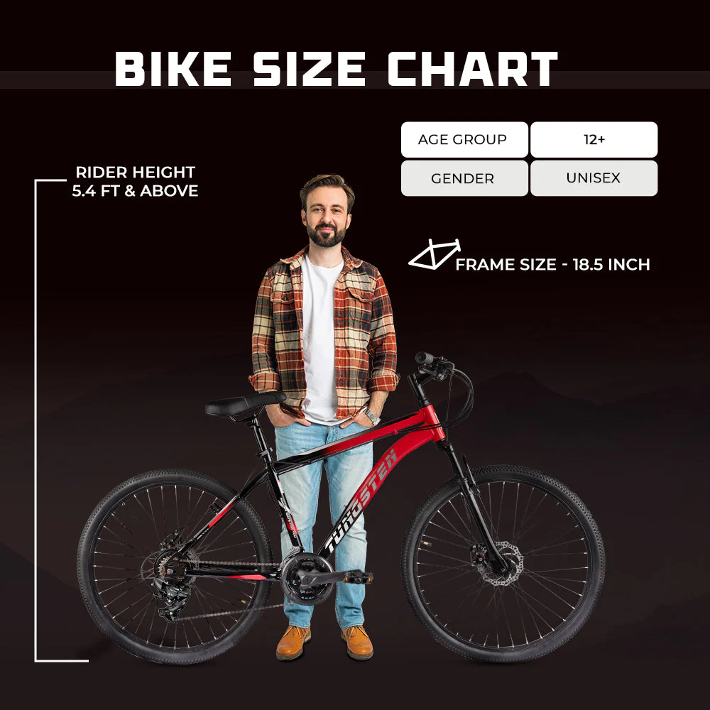 TUNGSTEN - Urban Mount 21 Speed | 21 Gears | 27.5 INCH Mountain Bike | HITENSILE Steel Frame | Dual DISC Brake | Ideal for 12+ Years | Ideal for 5.4FT to 5.8FT | Unisex - Image 9