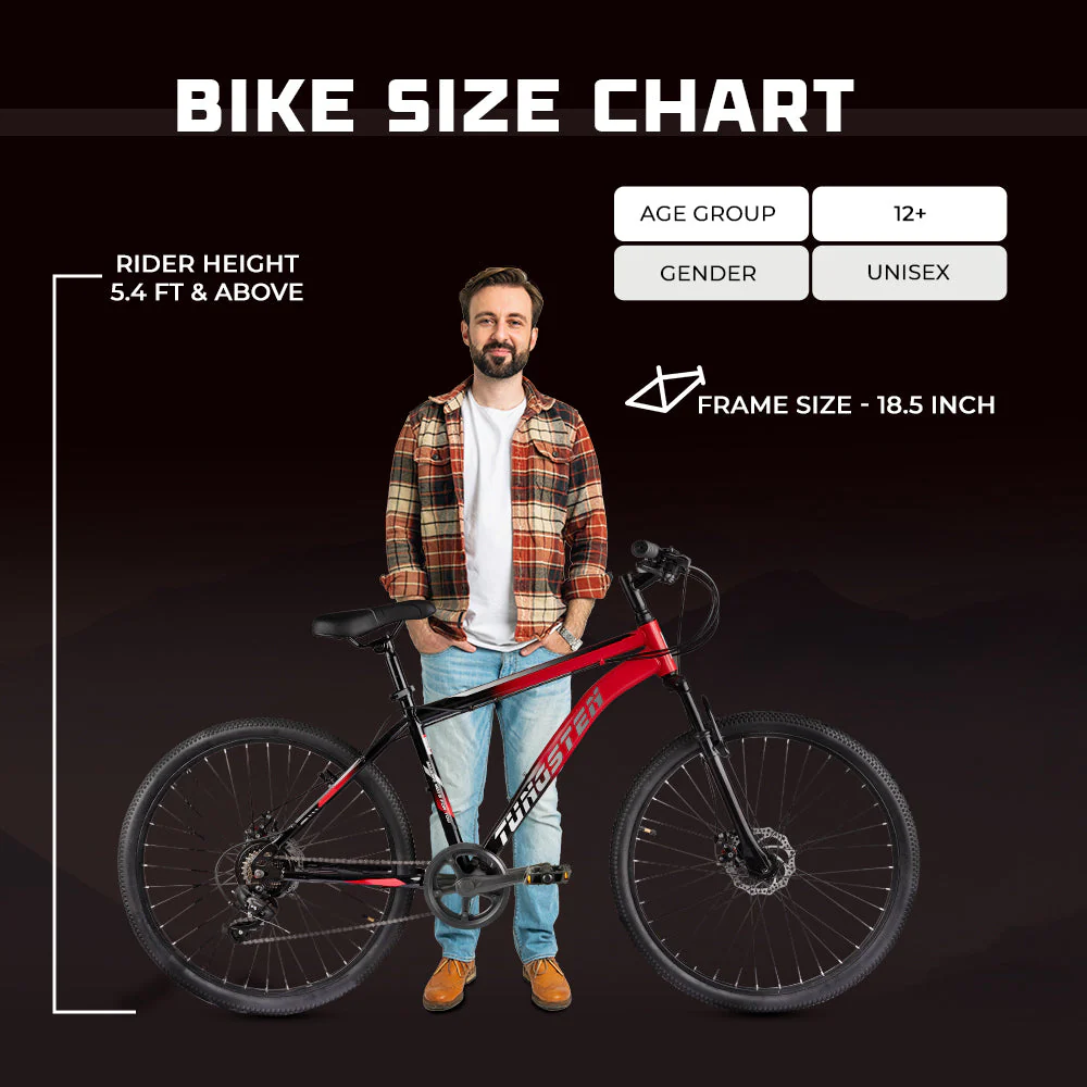 TUNGSTEN - Urban Mount 7 Speed | 7 Gears | 27.5 INCH Mountain Bike | HITENSILE Steel Frame | Dual DISC Brake | Ideal for 12+ Years | Ideal for 5.4FT to 5.8FT | Unisex - Image 8